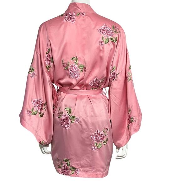 Victoria's Secret Pink Floral Womens Kimono Robe One Size - Picture 2 of 11